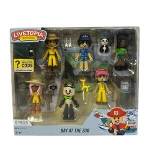 Livetopia Roleplay DAY AT THE ZOO 12 pc Figure Set with Code Roblox DevSeries